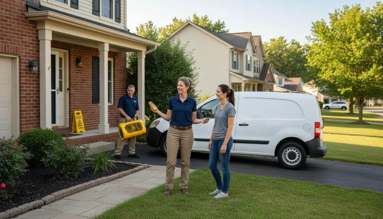 Residential water damage restoration in Todd, PA